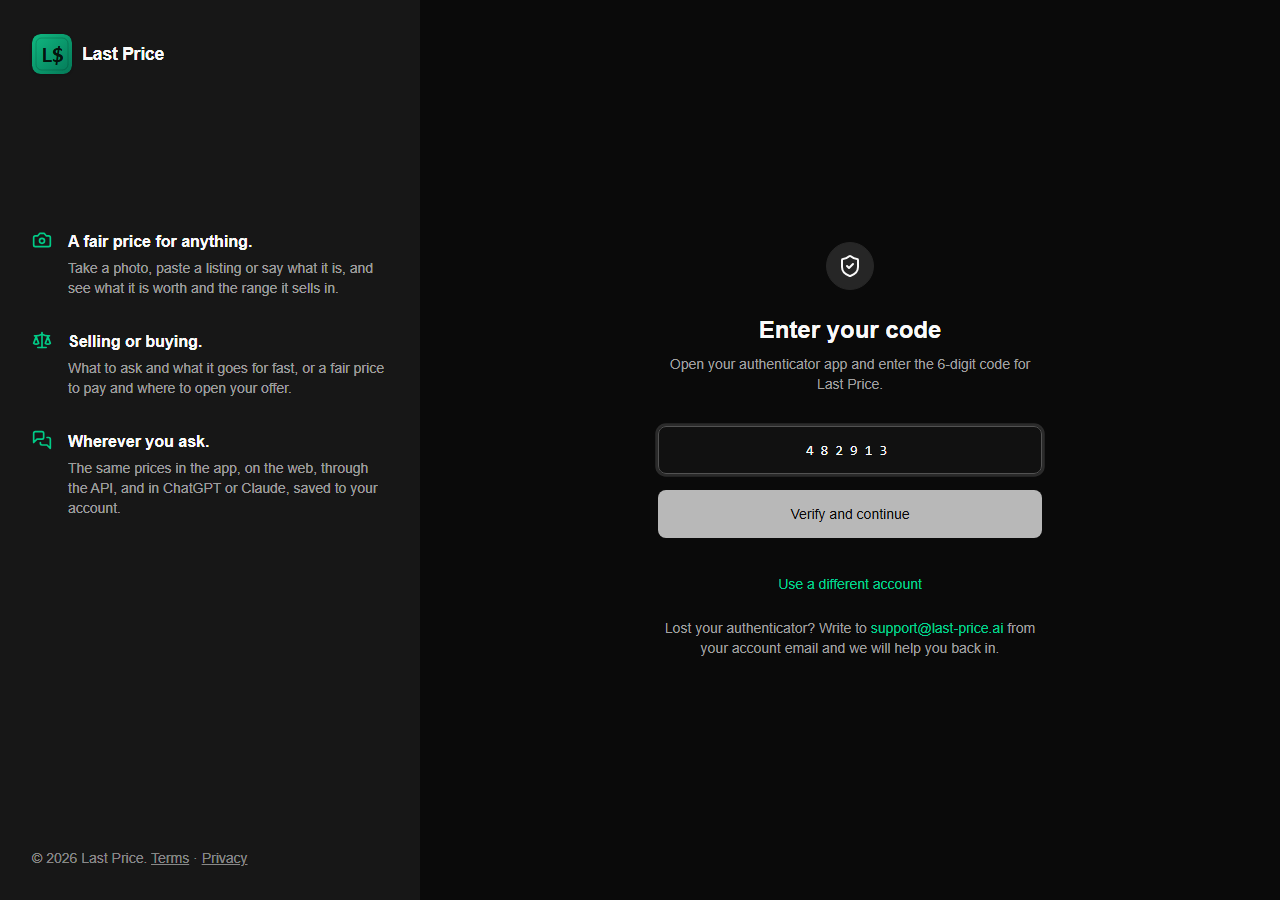The new sign-in step asking for the 6-digit code from an authenticator app.